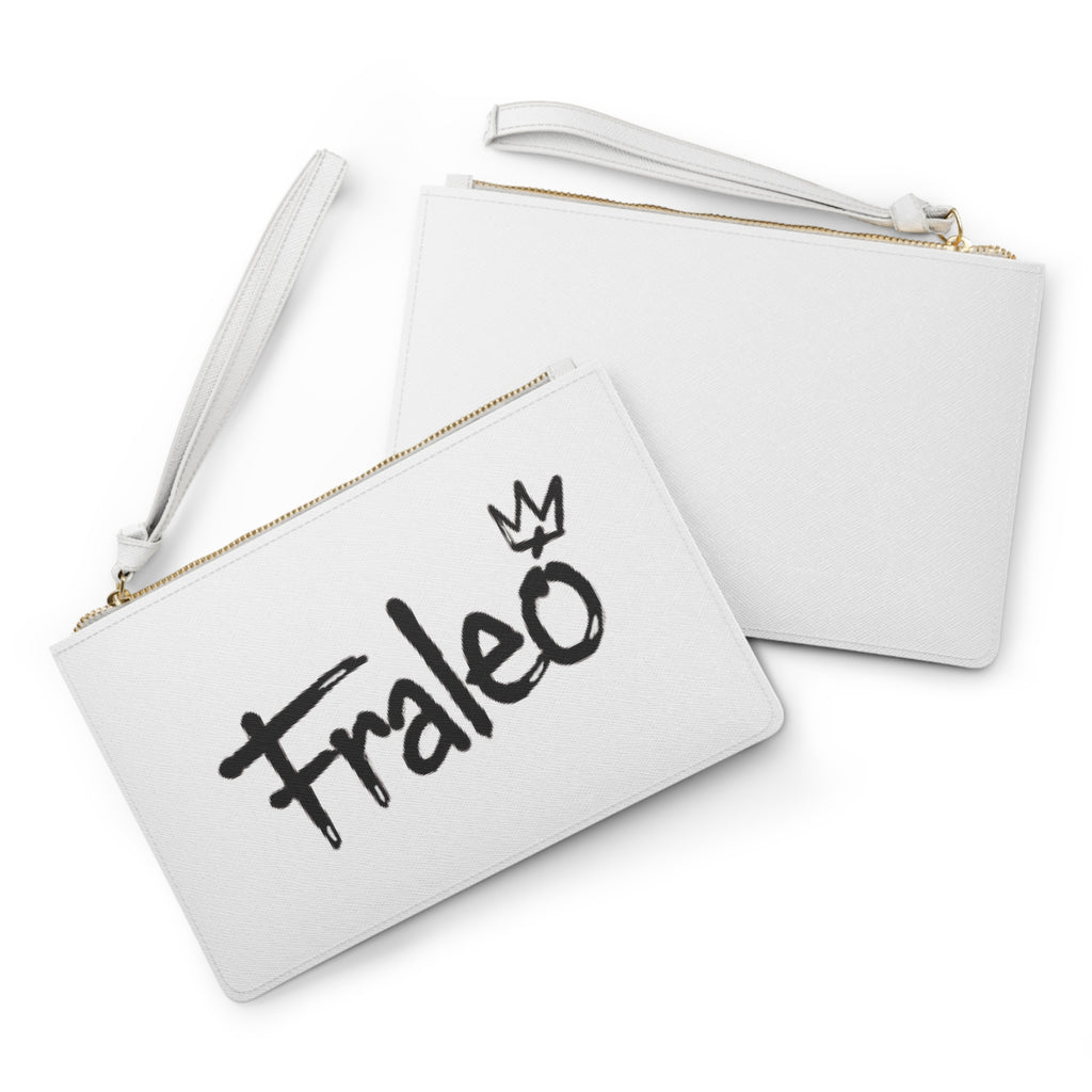 Fraleo' Logo Clutch Bag white