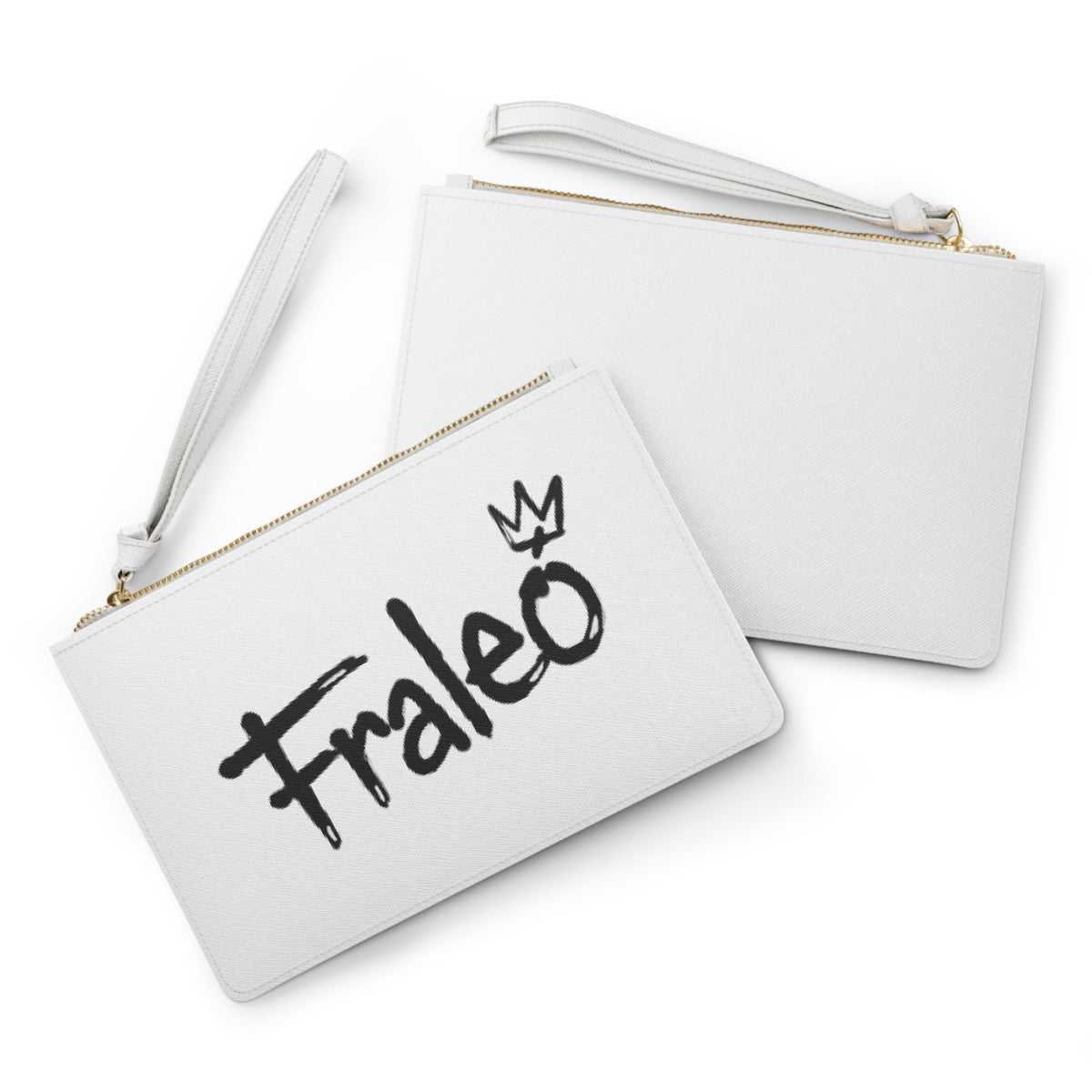 Fraleo' Logo Clutch Bag white