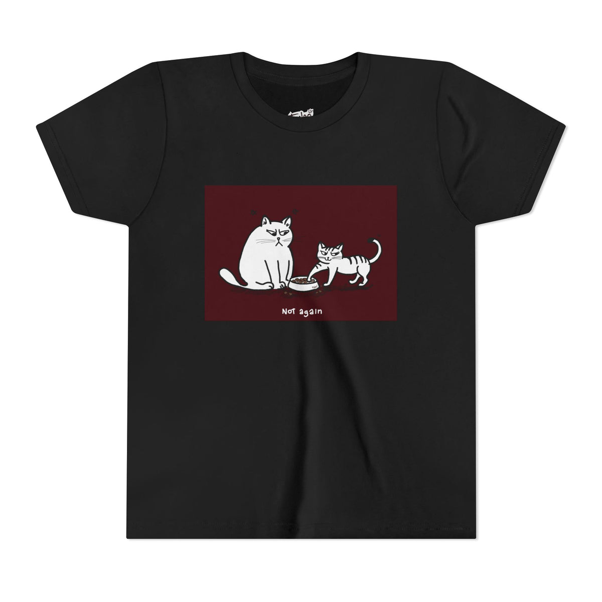 Not Again Cat Kids T-shirt Red Frame edition