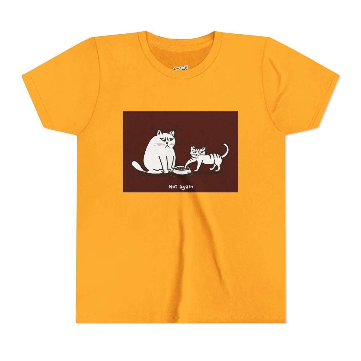 Not Again Cat Kids T-shirt Red Frame edition
