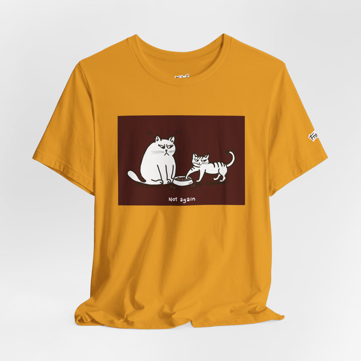 T-shirt Not again Cat, Edizione Red Frame di Fraleo'