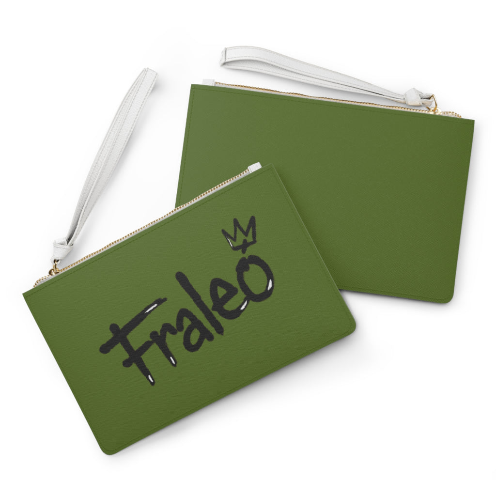 Fraleo' Logo Clutch Bag green