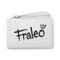 Fraleo' Logo Clutch Bag white