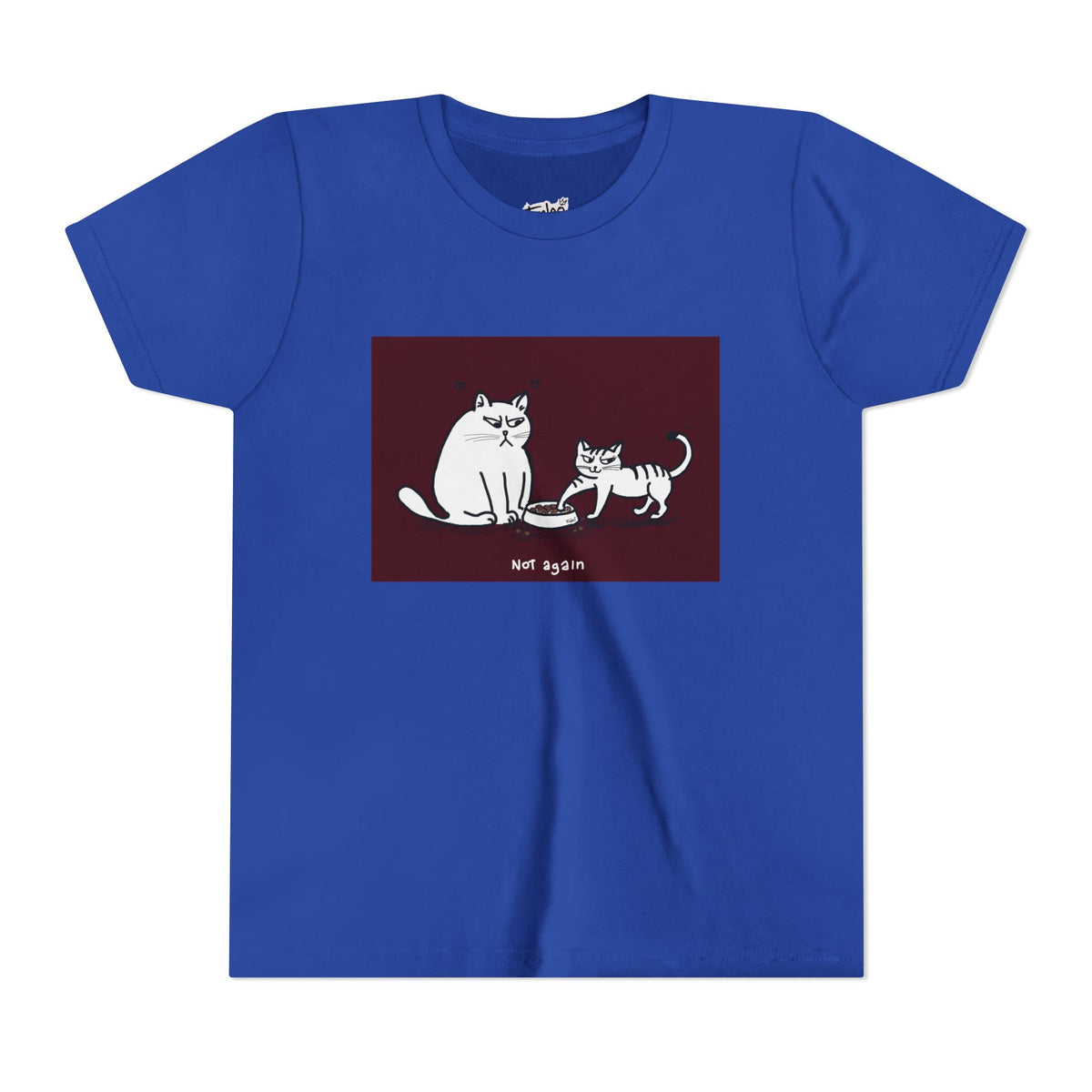 Not Again Cat Kids T-shirt Red Frame edition