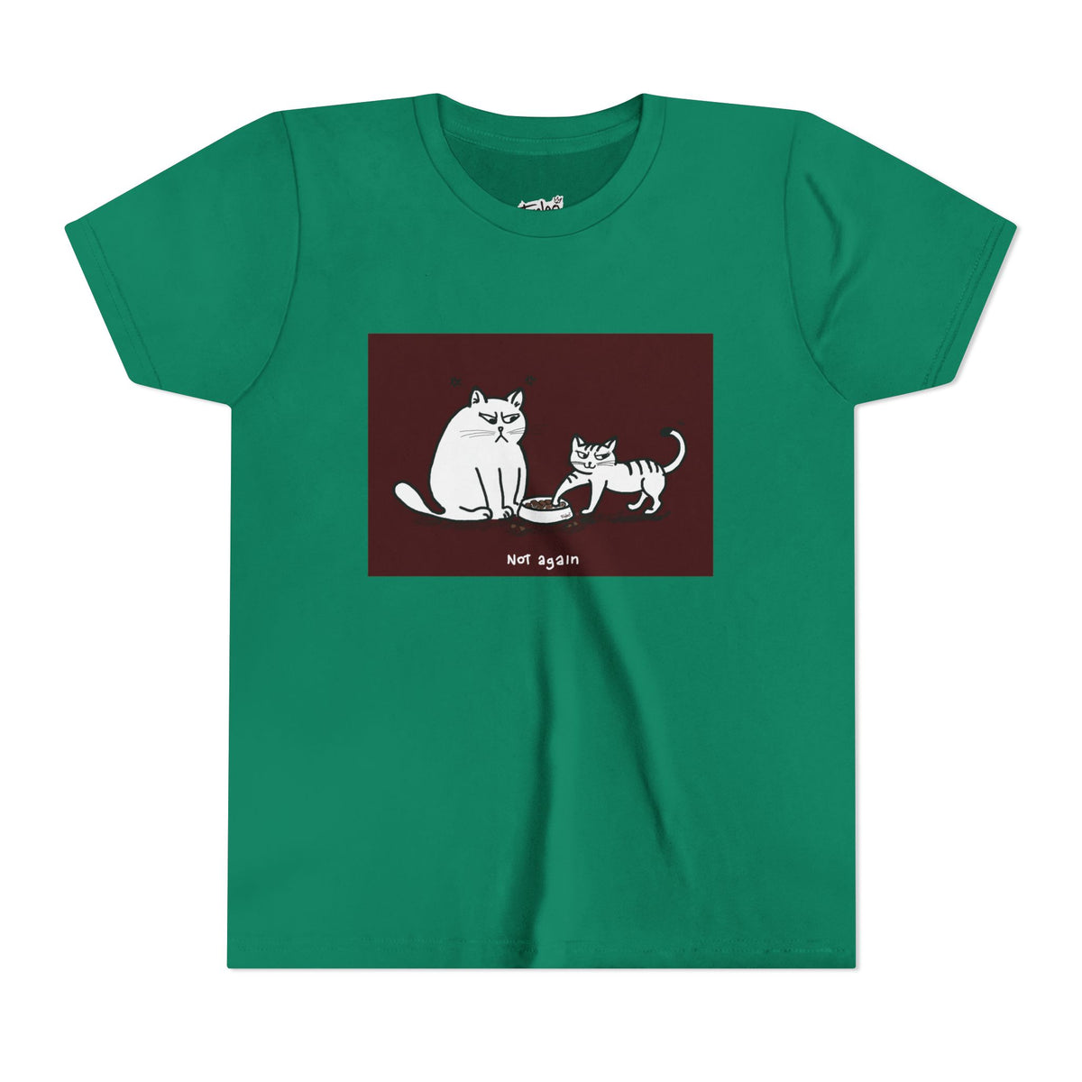 Not Again Cat Kids T-shirt Red Frame edition