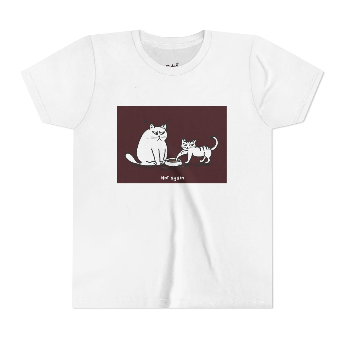 Not Again Cat Kids T-shirt Red Frame edition