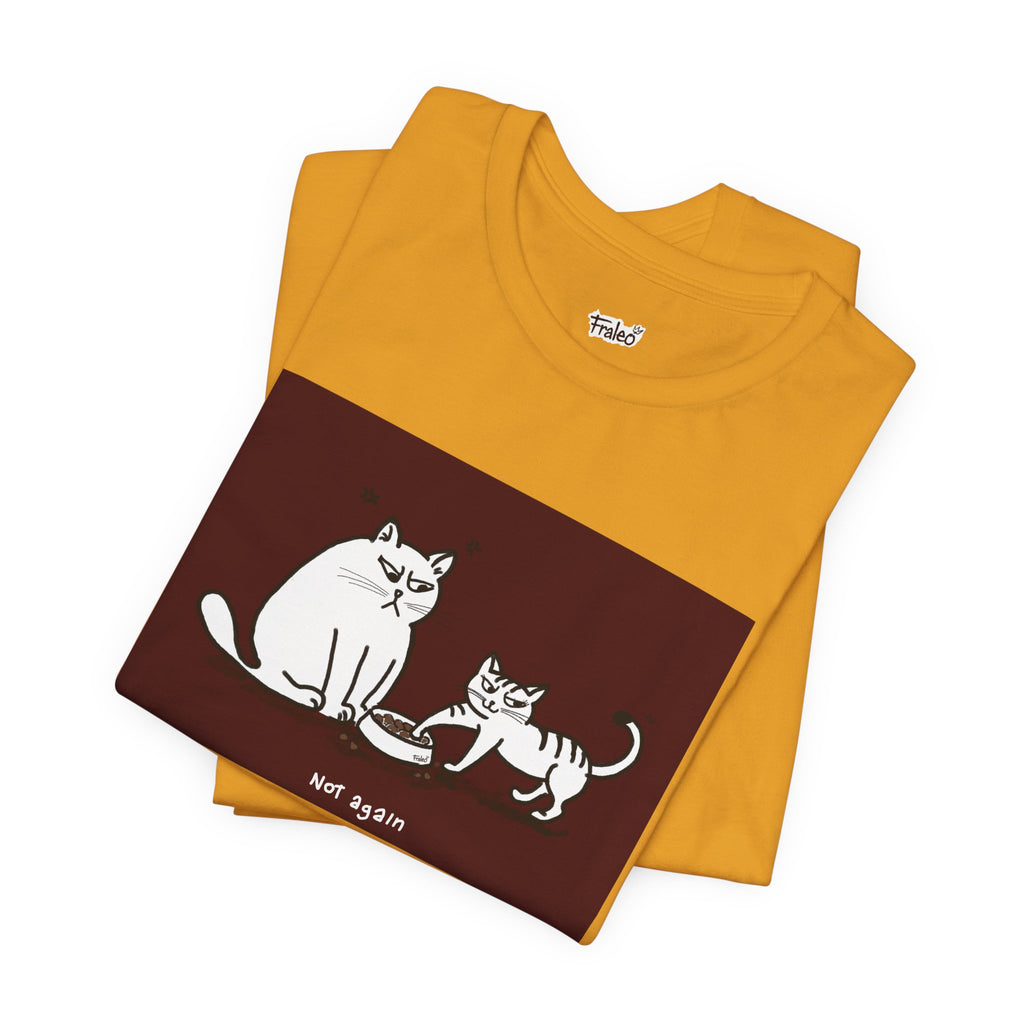 T-shirt Not again Cat, Edizione Red Frame di Fraleo'