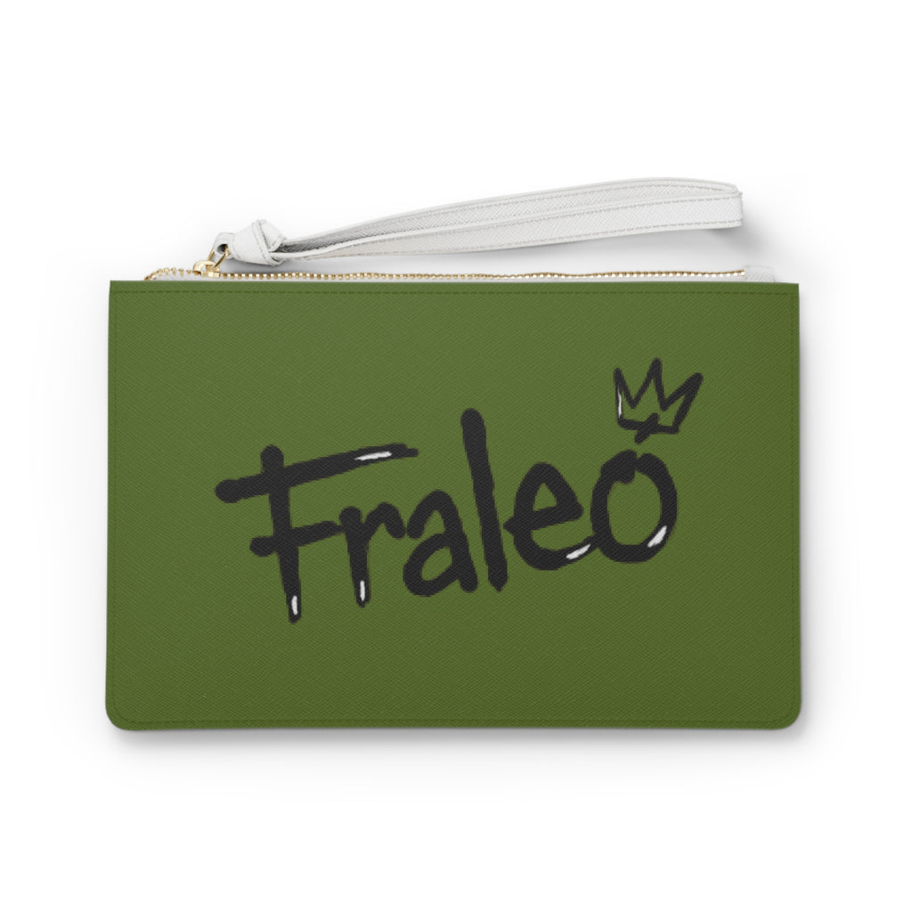 Fraleo' Logo Clutch Bag green