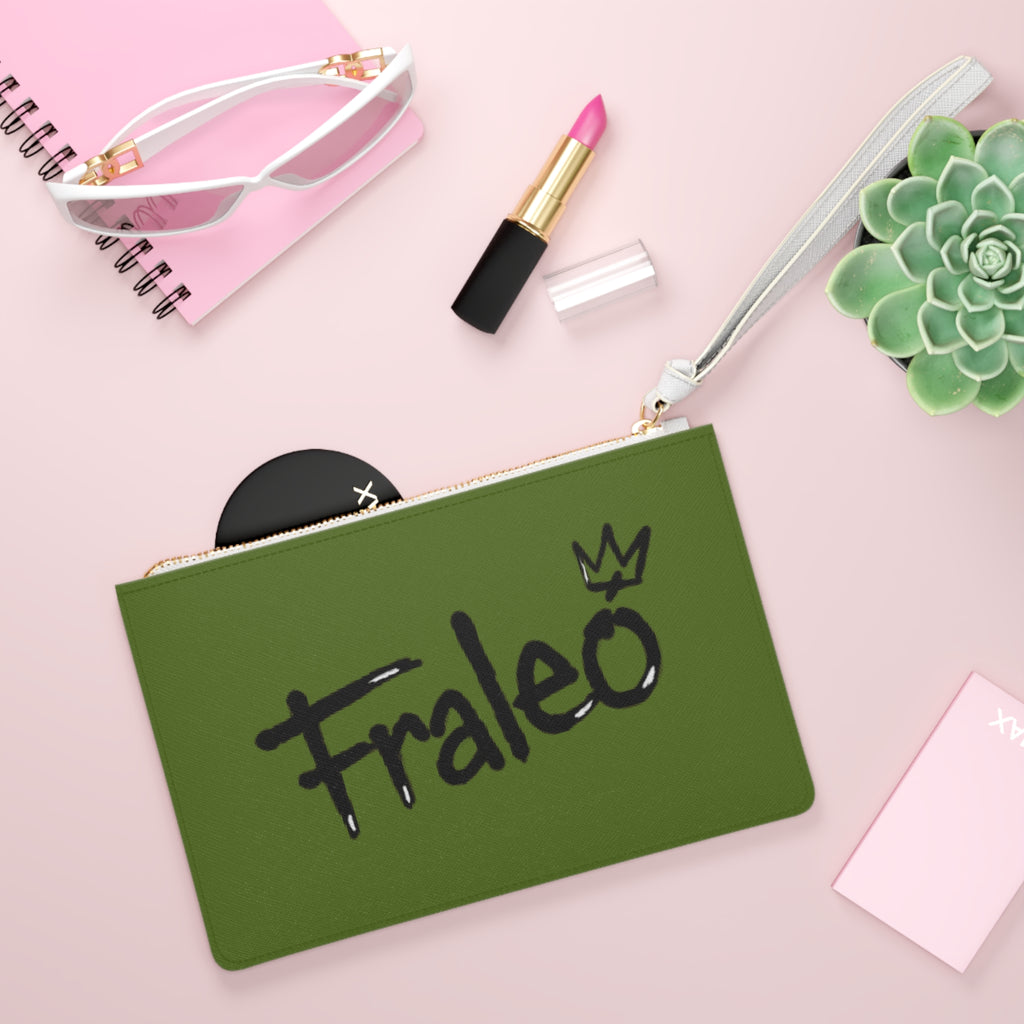 Fraleo' Logo Clutch Bag green