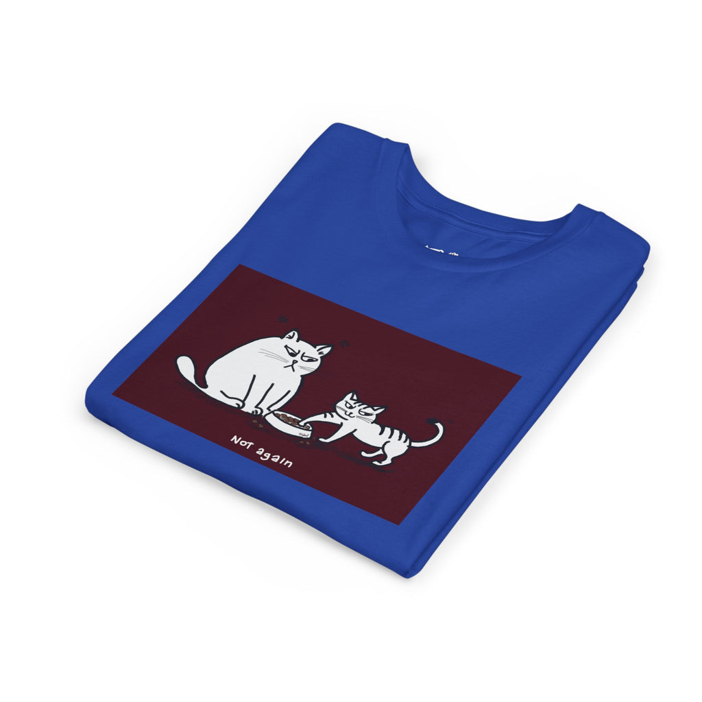 Not Again Cat Kids T-shirt Red Frame edition