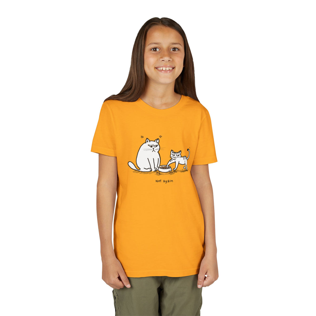 Not Again cat kids T-Shirt Classic Edition by fraleo'