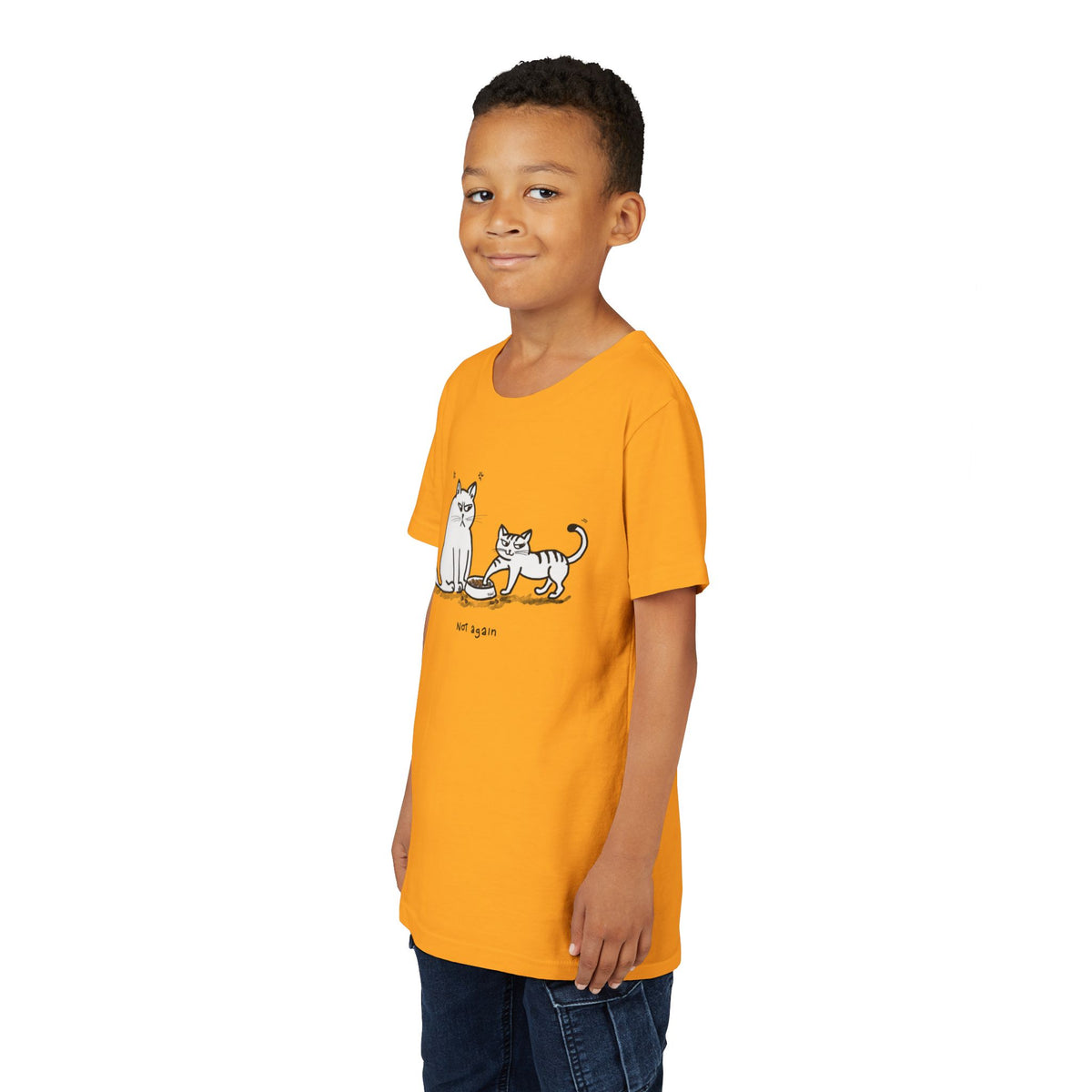 Not Again cat kids T-Shirt Classic Edition by fraleo'